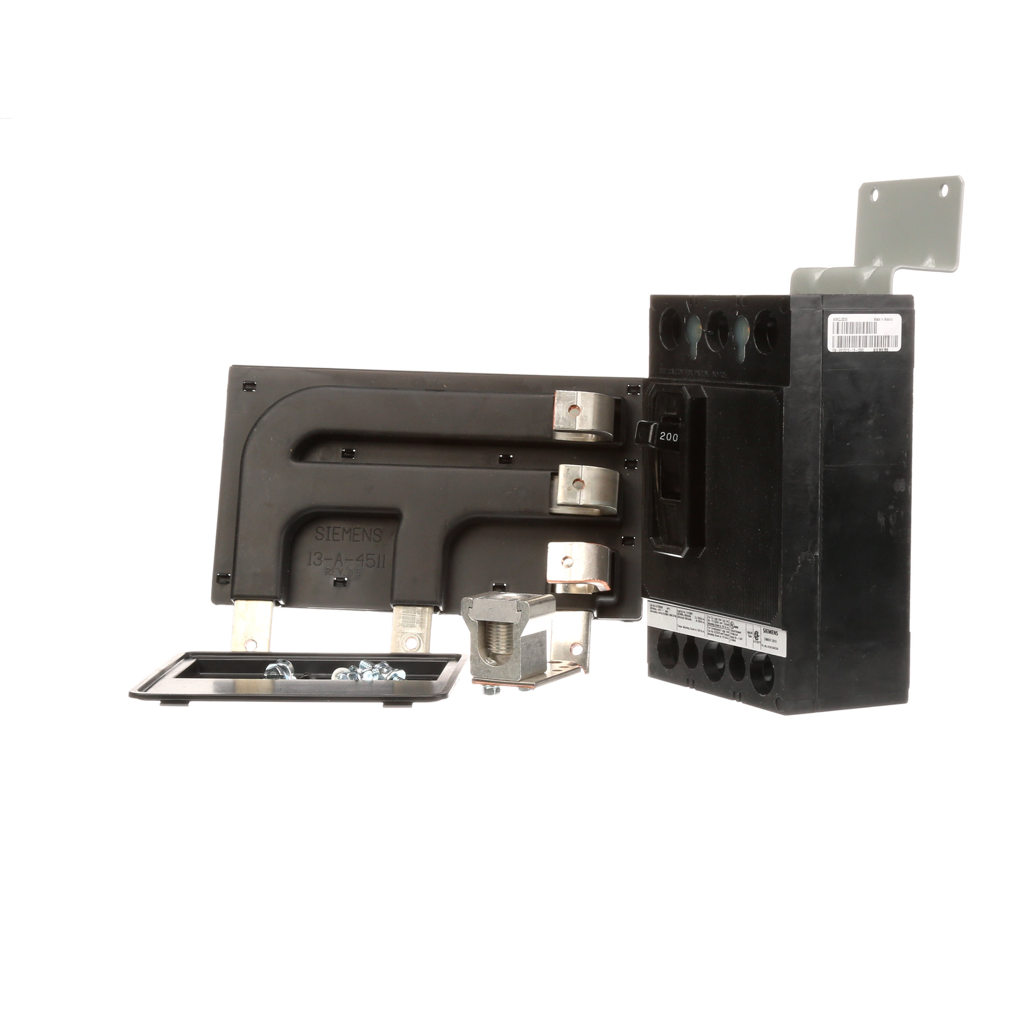 MBKQJ3200 Standard Trip Main Breaker Mounting Kit With Breaker, For Use With QJ2 200 A Circuit Breakers, P1 Panel and QJ Frame, 3-Pole, 10 kA at 240 V AC, Composite