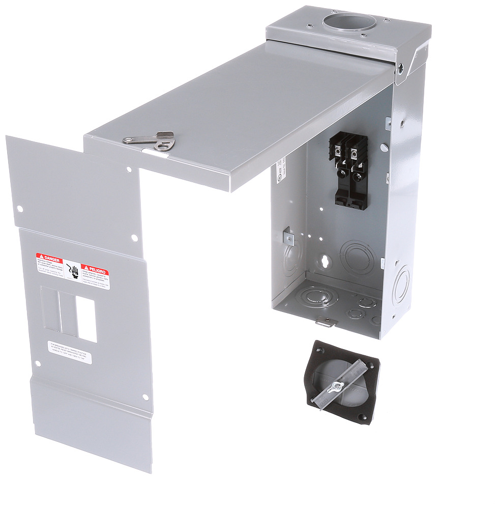 W0204ML1125CU 1-Phase 3-Wire Circuit Breaker Enclosure, 7-3/8 in W x 4-5/16 in D x 17-1/8 in H, NEMA 3R, Copper