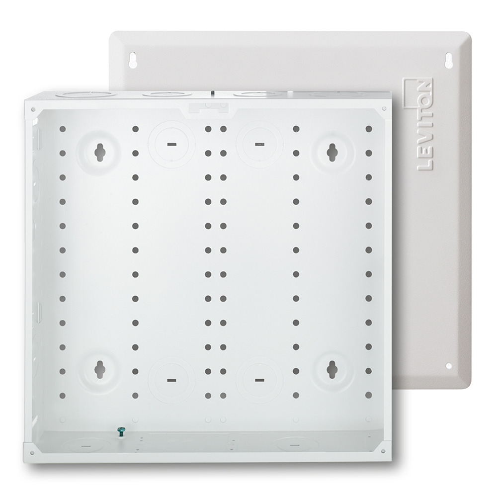 47605-140 Knockout Cable Telecommunication Enclosure With Flush Mount Cover, Surface Mount, Steel