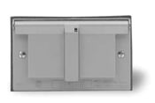 4925-2 Weather Resistant Wall Plate, 1 Gangs, Die Cast Zinc, Gray
