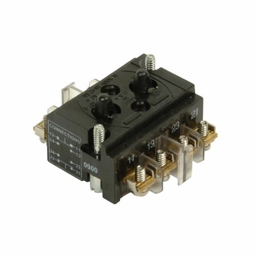 10250T44 Heavy Duty Standard Contact Block, 30.5 mm, 2NO-2NC Contact, 10 A at 600 V AC, 5 A at 250 V DC Contact, Silver Contact, Gray
