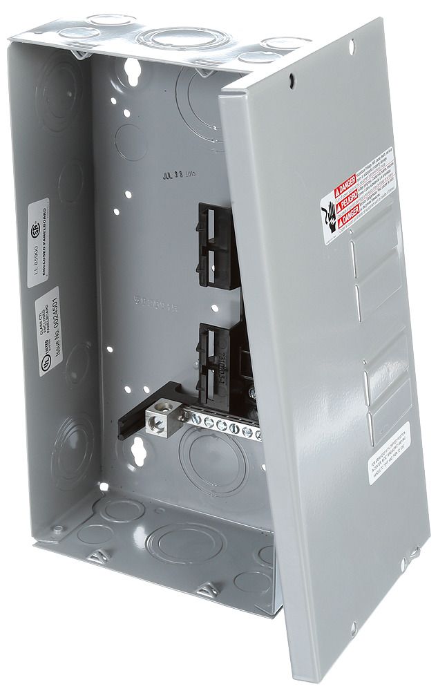 E0408ML1125F Single Phase Main Lug Load Center, 120/240 V AC, 125 A, 2 Poles, 100 kA Interrupt