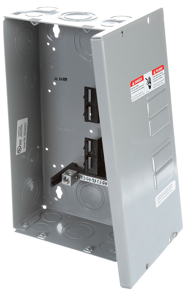 E0408ML1125S Single Phase Main Lug Load Center, 120/240 V AC, 125 A, 2 Poles, 100 kA Interrupt