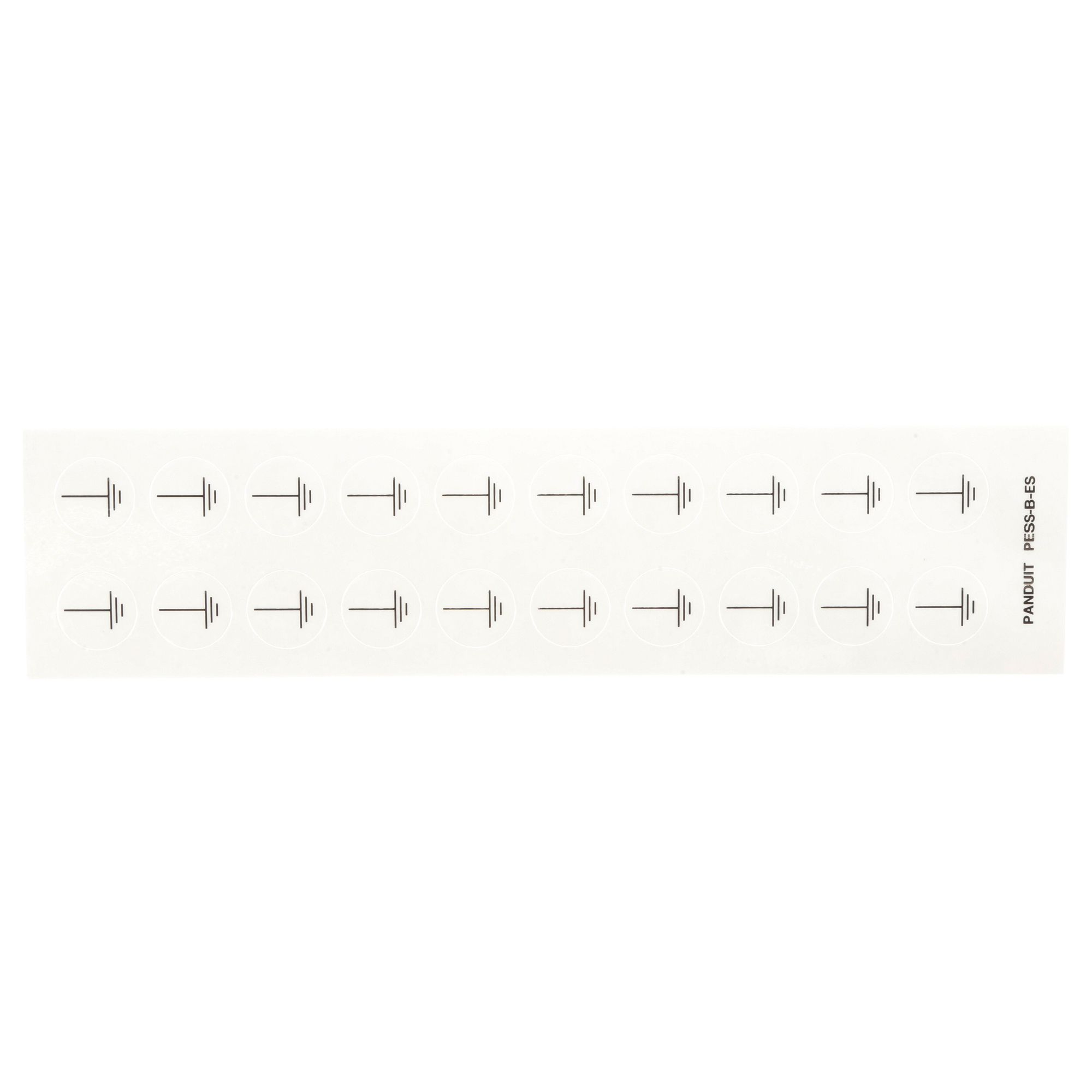 PESS-B-ES Style B Conductor Identification Label, 8-1/4 in L x 6-3/4 in W, EARTH (GROUND) Legend, Black/White, Adhesive Polyester, 20 per Card Labels