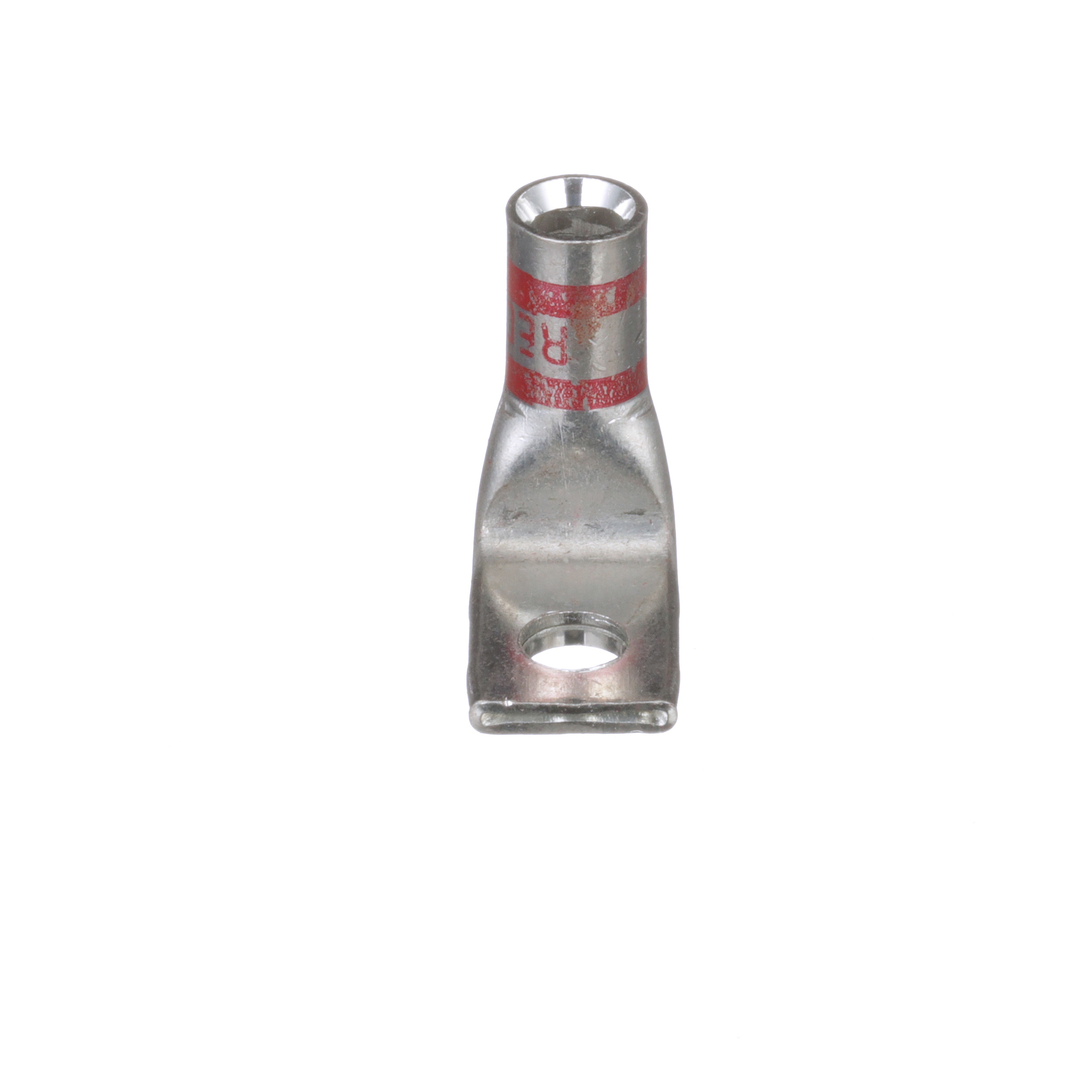 LCAX8-10F-L Pan-Lug 1-Hole Compression Connector Lug, 8 AWG Extra-Flexible/Flexible/Stranded Copper Conductor, Die Code: P21, 0.19 in Stud, Tin Plated Copper