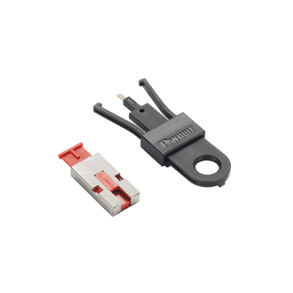 PSL-USBA-L USB Type A Blockout Device, For Use With USB 2.0 and USB 3.0 Type A Ports, 302 Stainless Steel/Polycarbonate, Red