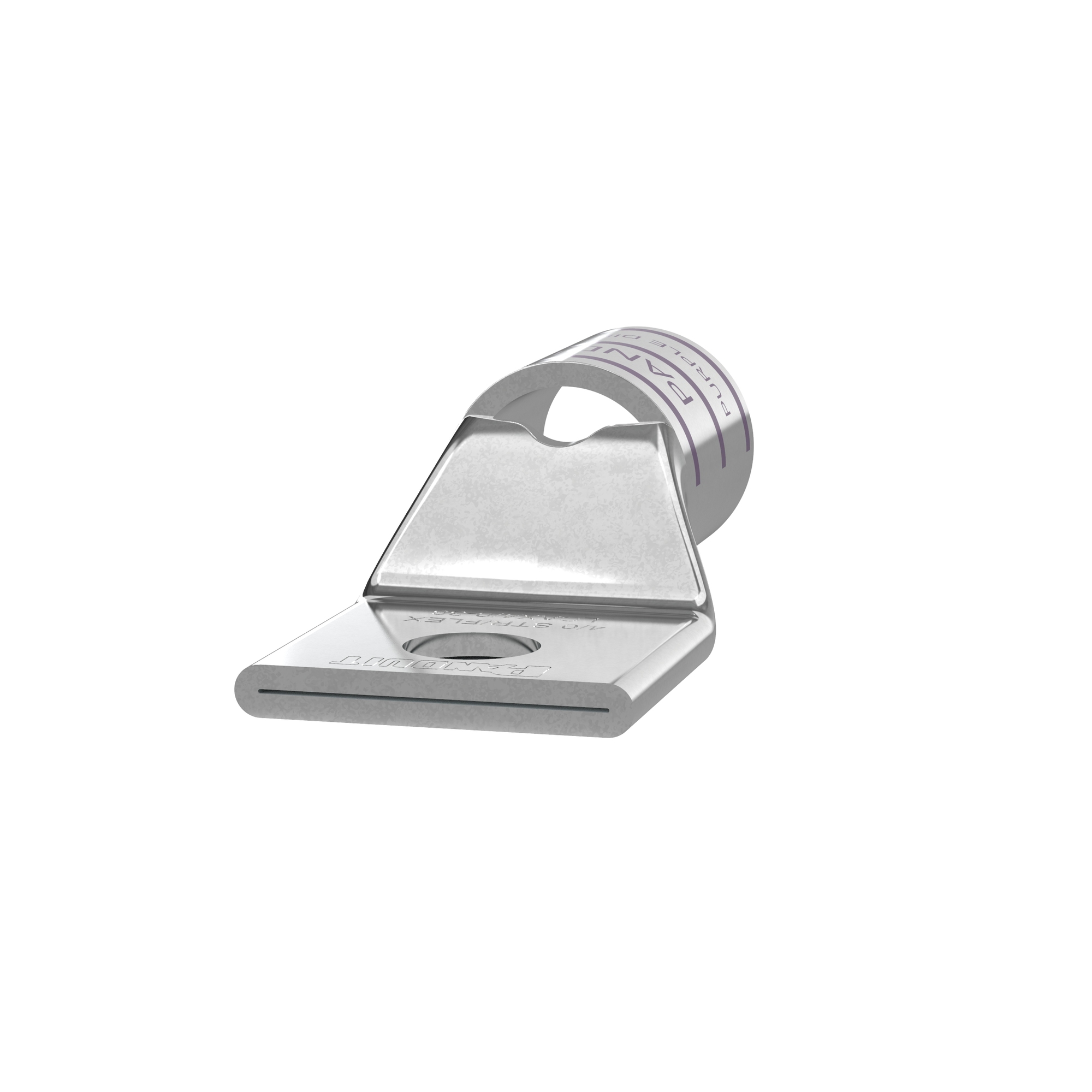 Pan-Lug LCAX4/0-38-X Comp. Lug, 4/0, Flex, Tin Plt Copper, One 3/8" Stud, PK10