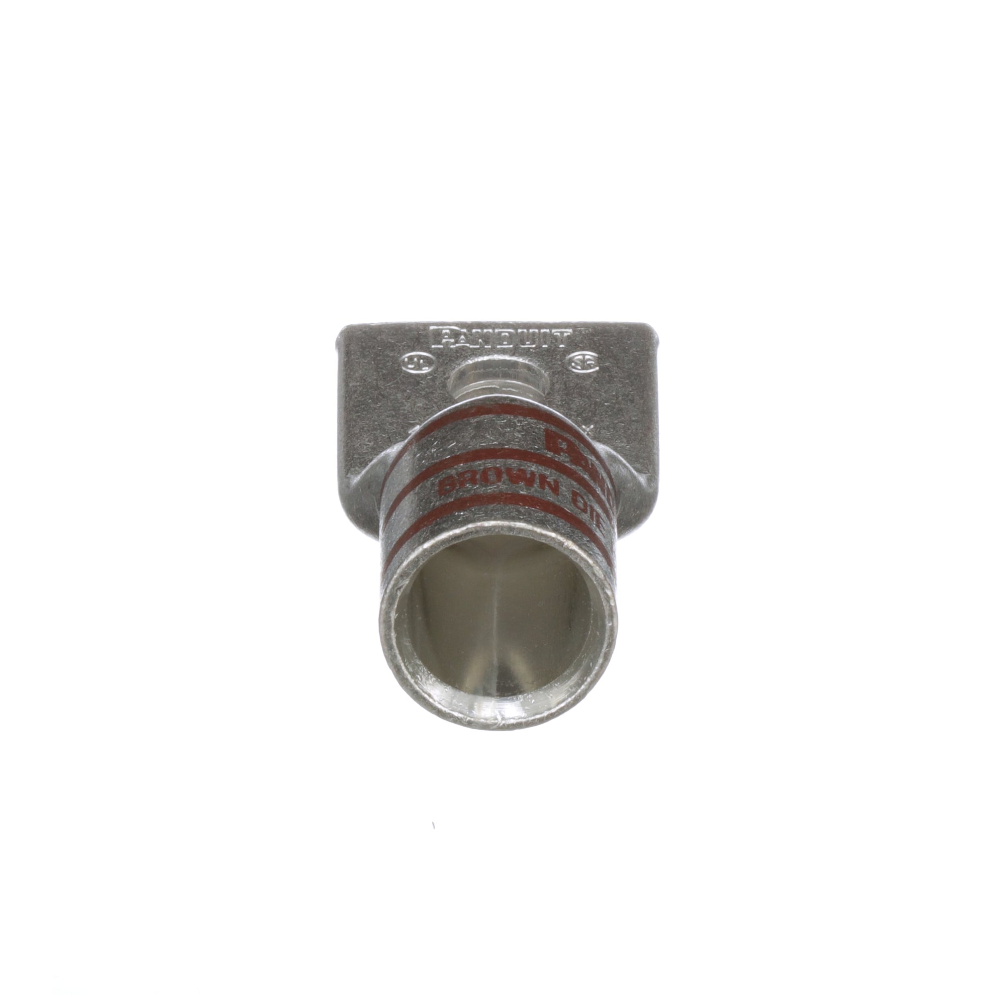 LCAX450-12-6 Pan-Lug 1-Hole Compression Lug Connector With Inspection Window, 450 kcmil, 444.4 kcmil Flexible Copper Conductor, Die Code: P87, 1/2 in Stud, Tin Plated Copper