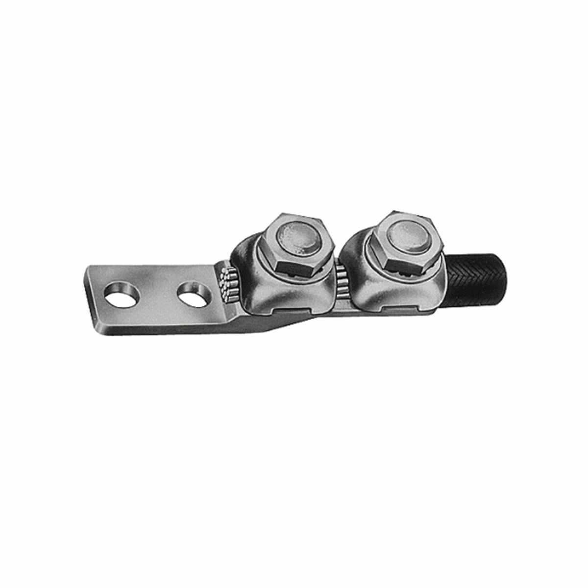 QQA1C2 Type QQA Mechanical Bolted Lug and Terminal, 4 to 1 AWG Stranded Copper Conductor, 7/8 in Stud, 2 Bolt Holes, Copper