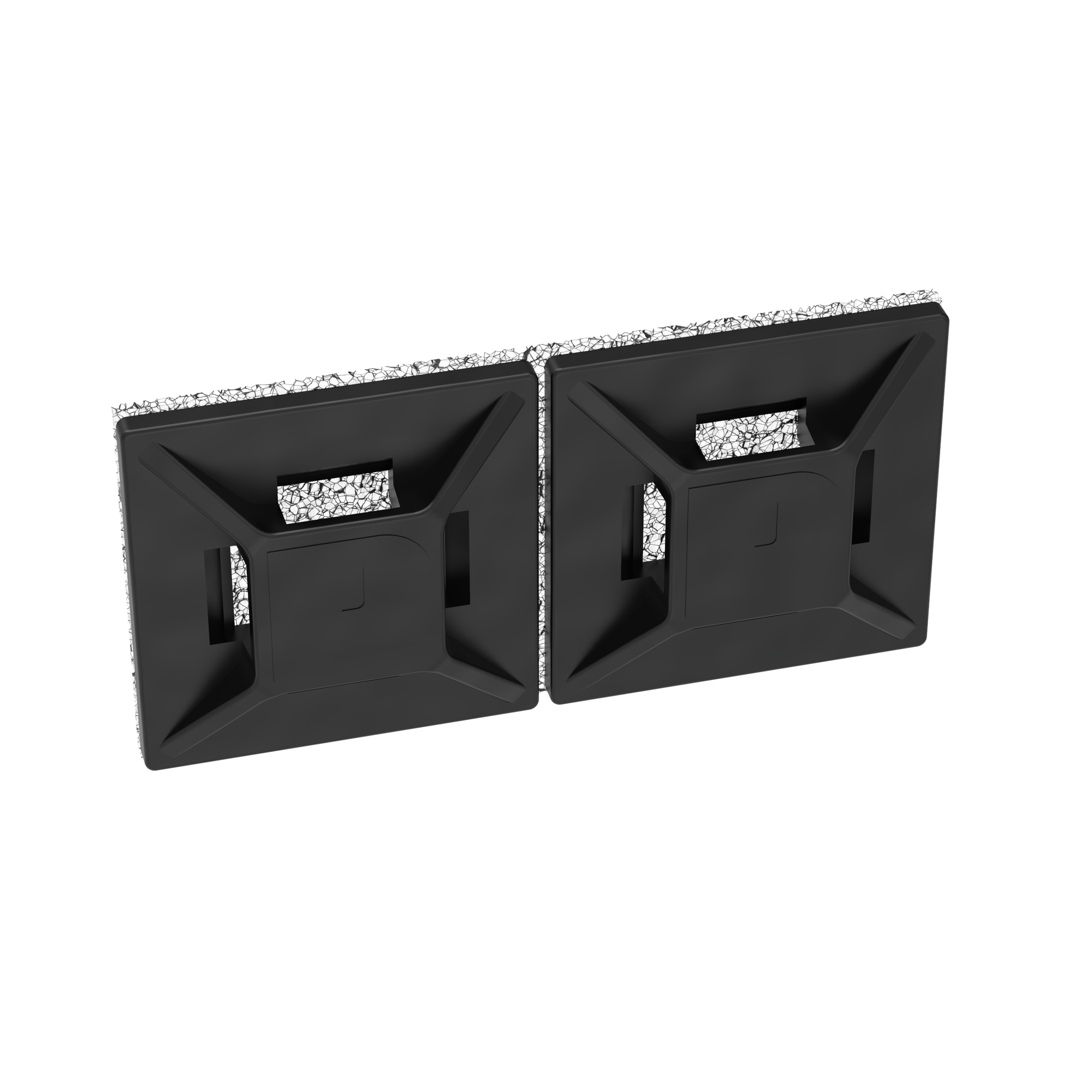 ABMM-A-C20 Cable Tie Mount, Black, ABS, Rubber Adh., 0.75x0.75", PK100