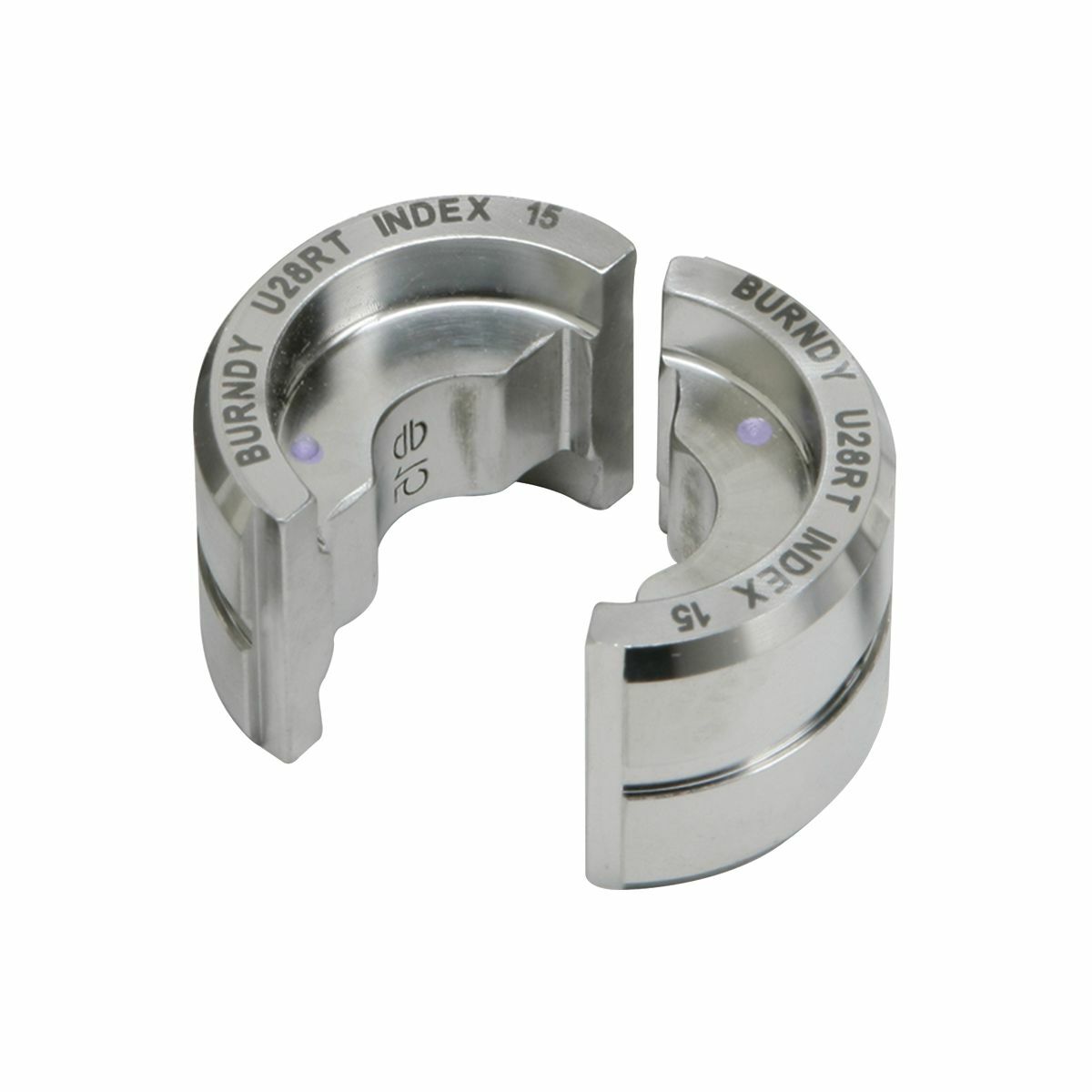 U38XRT Style U Circular Non-Butting Twin Crimping Die Set, Stainless Steel, Pink