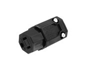 5269-N Grounding Hinged Straight Blade Connector, 125 VAC, 15 A, 2 Poles, 3 Wires, Black