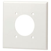 80526-W Standard Size Traditional Wall Plate, 2 Gangs, 4.562 in W x 4.5 in H, Thermoset, White