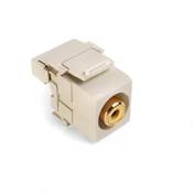 40735-RYI QuickPort Type 110 RCA Connector With Yellow Barrel, Snap-In Connector, UTP Cable, CAT 5e