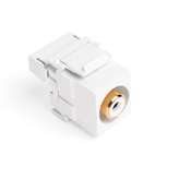 40735-RWW QuickPort Type 110 RCA Connector With White Barrel, Snap-In Connector, UTP Cable, CAT 5e