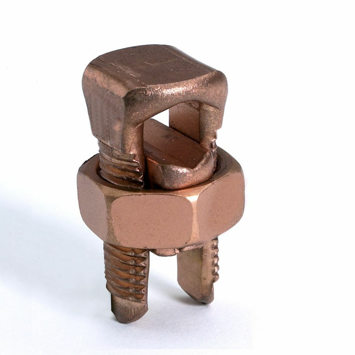 KS20 KS Series Type KS Compact Split Bolt, (1) 8 AWG Stranded to 6 AWG Solid Copper Conductor, 1.2 in L, Copper Alloy