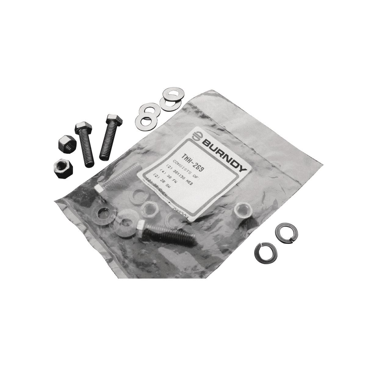 TMH268 Type TMH Tongue Mounting Hardware Kit, Silicon Bronze, 2 Pieces