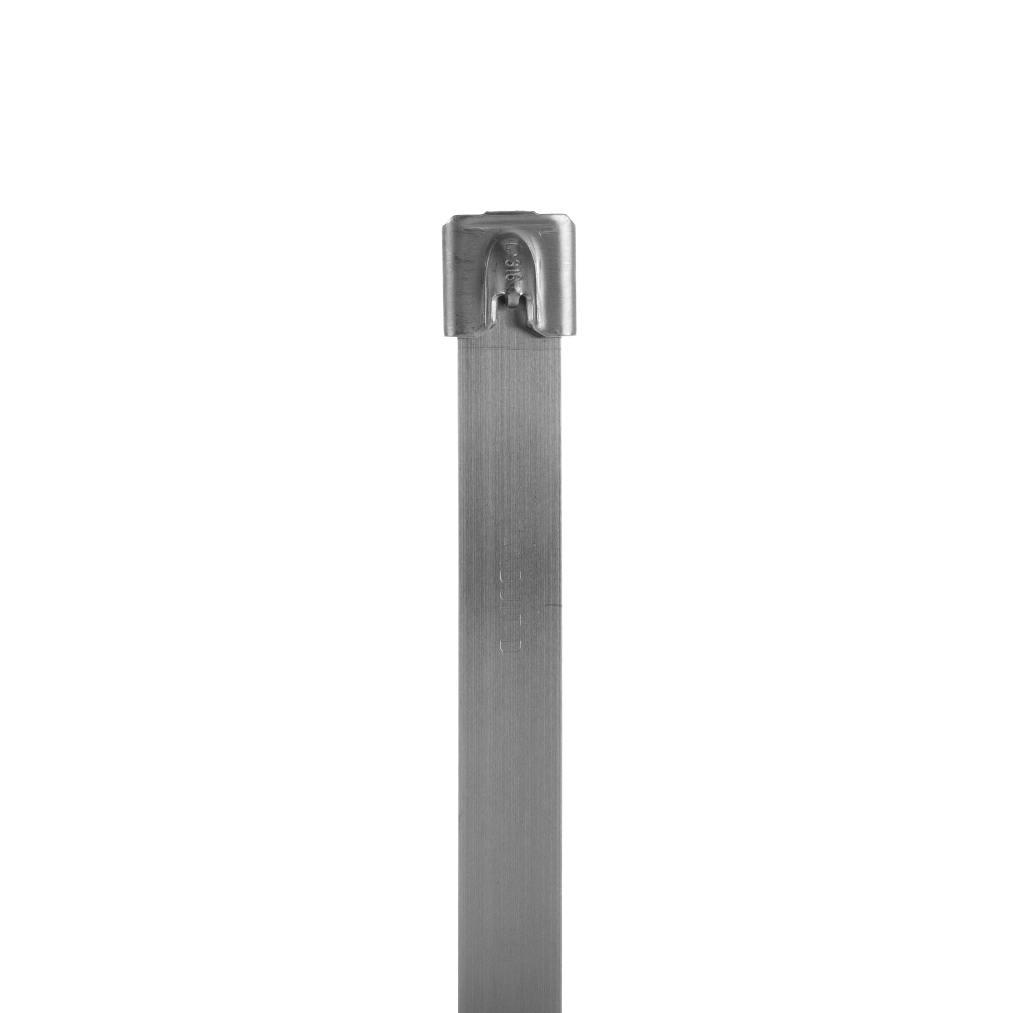 MLT4DSH-Q Pan-Steel MLT Cross Section Super Heavy Double Wrap Cable Tie, 29-1/2 in L x 0.62 in W x 0.02 in THK, 304 Stainless Steel