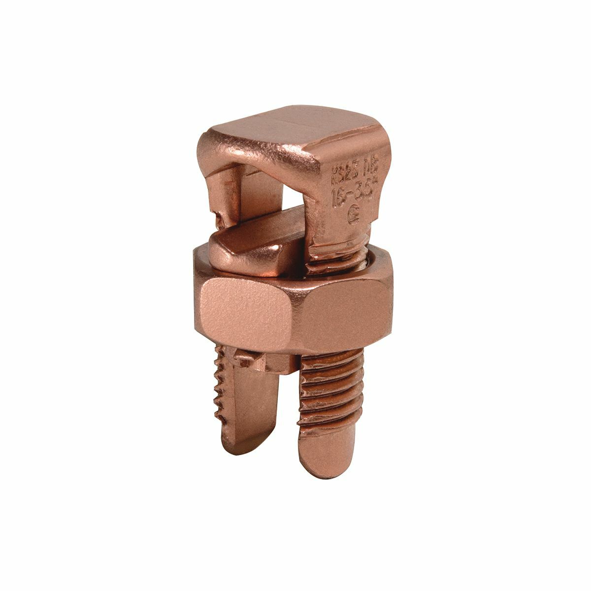KS23 KS Series Type KS Compact Split Bolt, (1) 6 to 2 AWG Stranded Copper Conductor, 1.54 in L, Copper Alloy