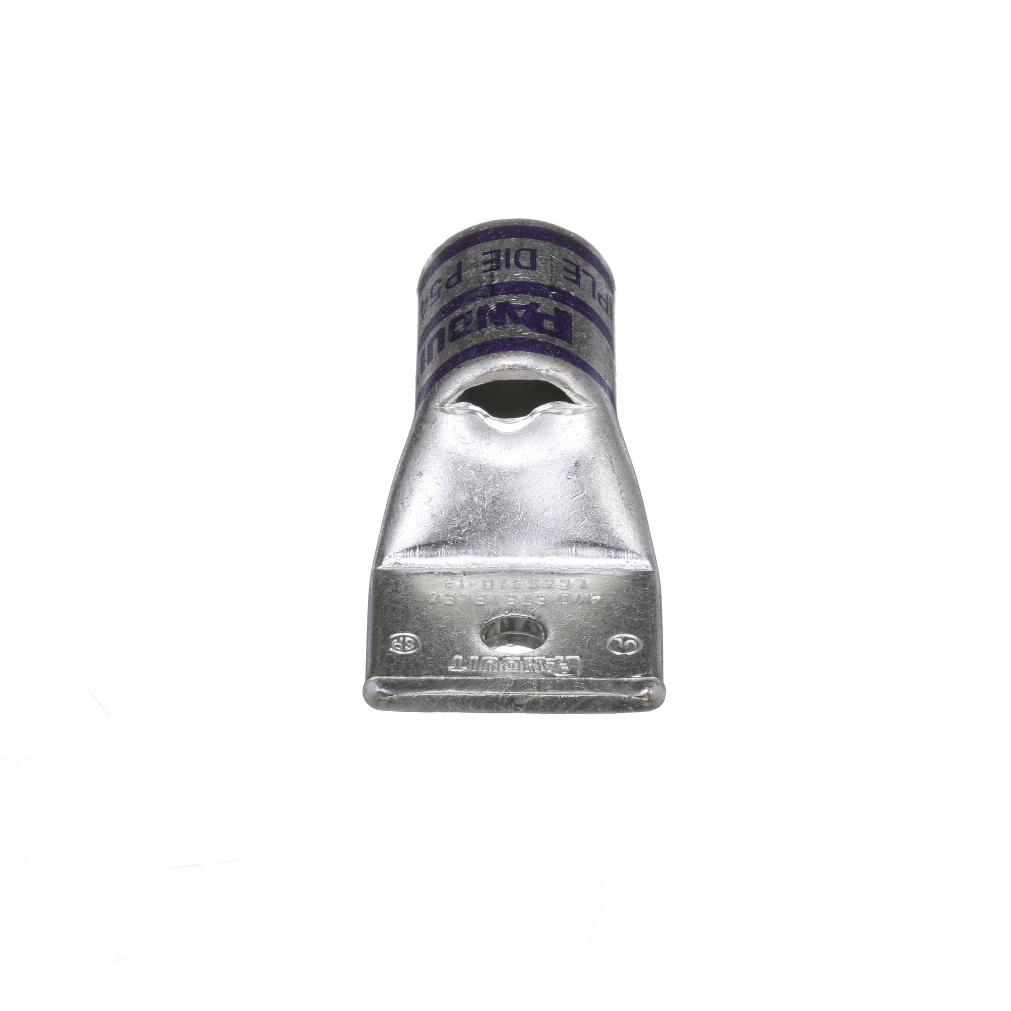 Pan-Lug LCAX4/0-14-X Comp. Lug, Flex, Tin Plt Copper, Strt, One 1/4" Stud, PK10