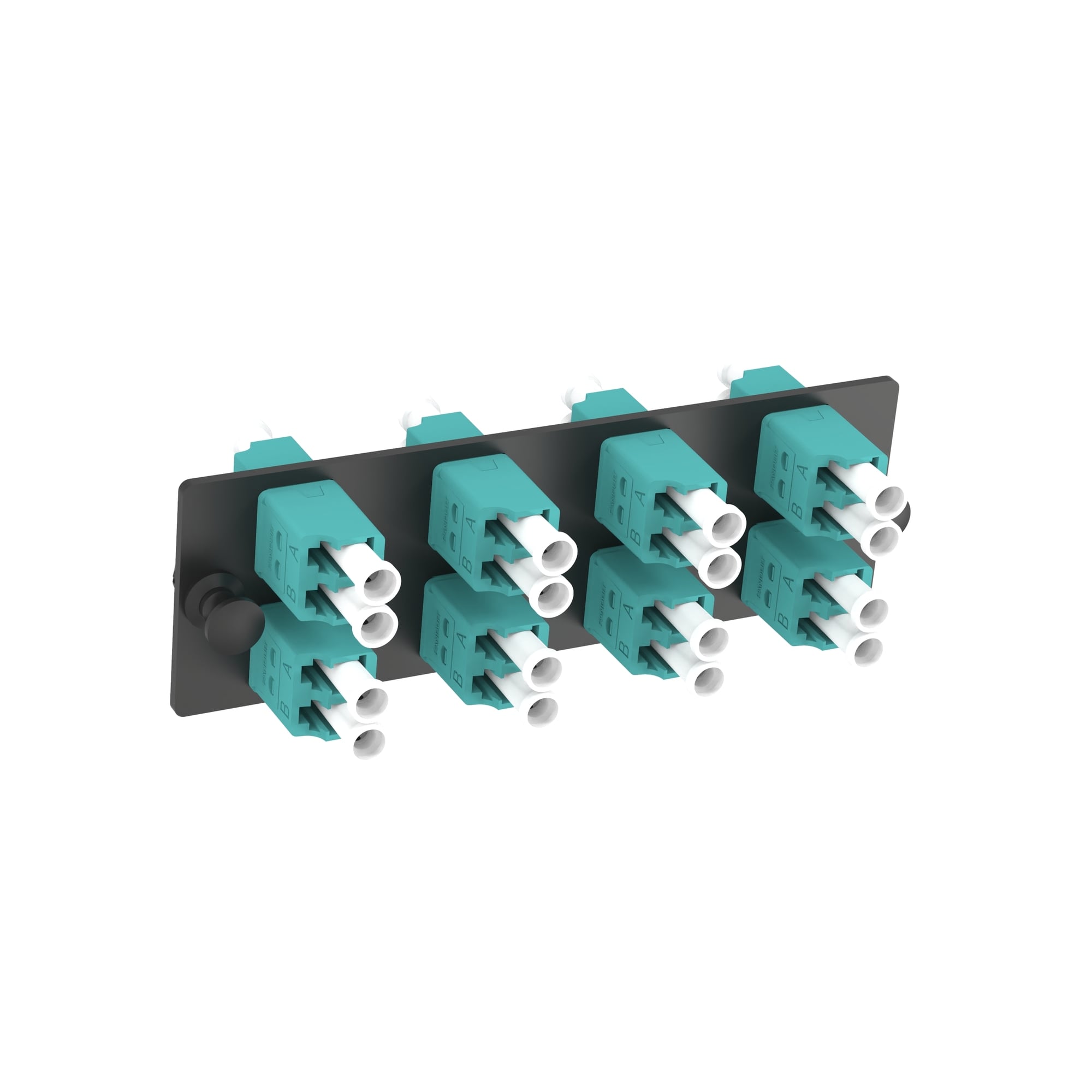 FAP8WBUDLCZ OptiCom Type LC Duplex Front Loading Fiber Adapter Panel, (8) OS1/OS2 Single Mode Fiber