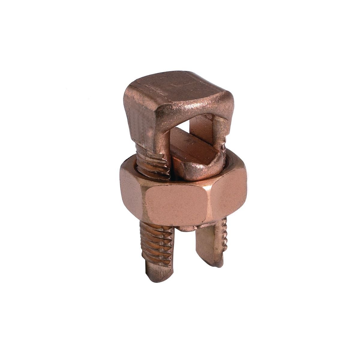KS31 Type KS Split Bolt Connector, 1/0 AWG to 350 kcmil Solid/Stranded Copper Conductor, 1-3/8 in Bolt, Copper Alloy