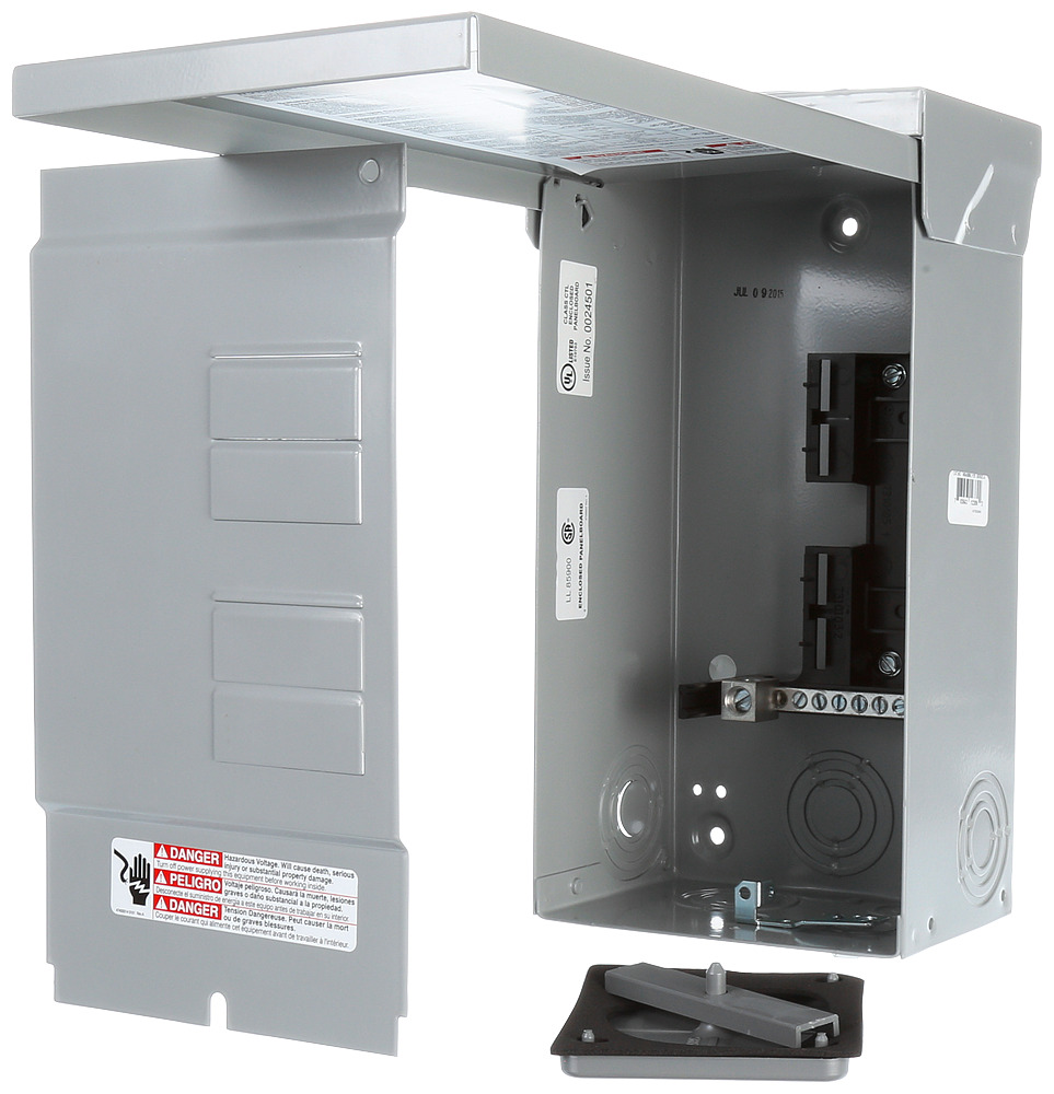 W0408ML1125 Instawire Single Phase Main Lug Load Center, 120/240 V AC, 125 A, 2 Poles, 100000 A Interrupt