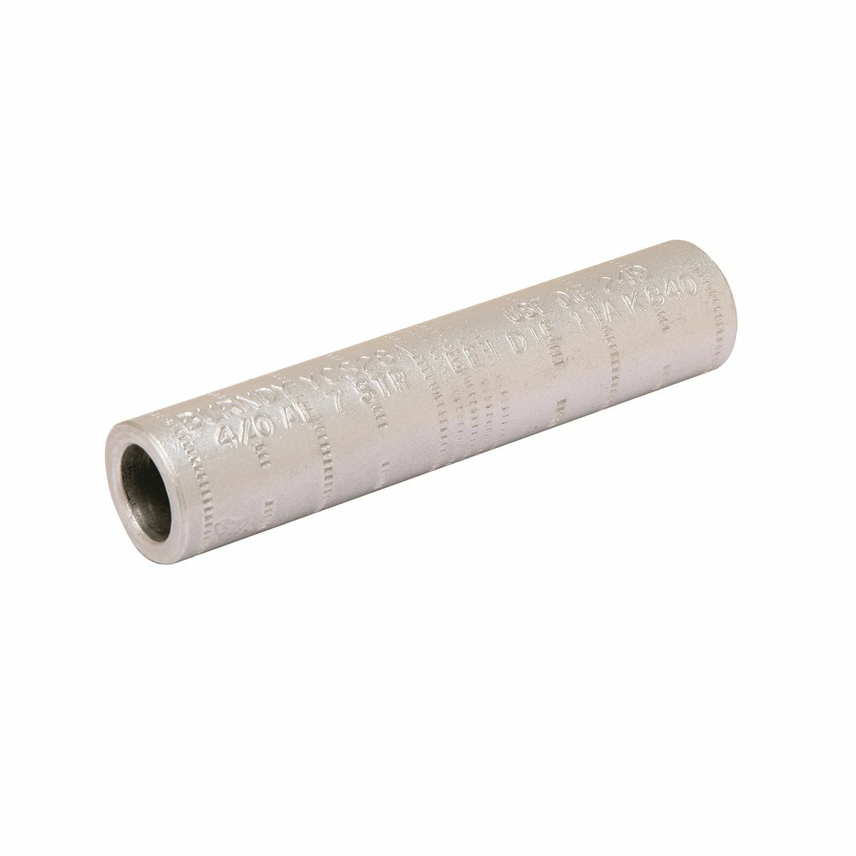 YCS301A Type YCS-A Compression Jumper Sleeve, 336.4 kcmil Stranded Aluminum Conductor, Die Code: 321, 4-3/8 in L, Aluminum