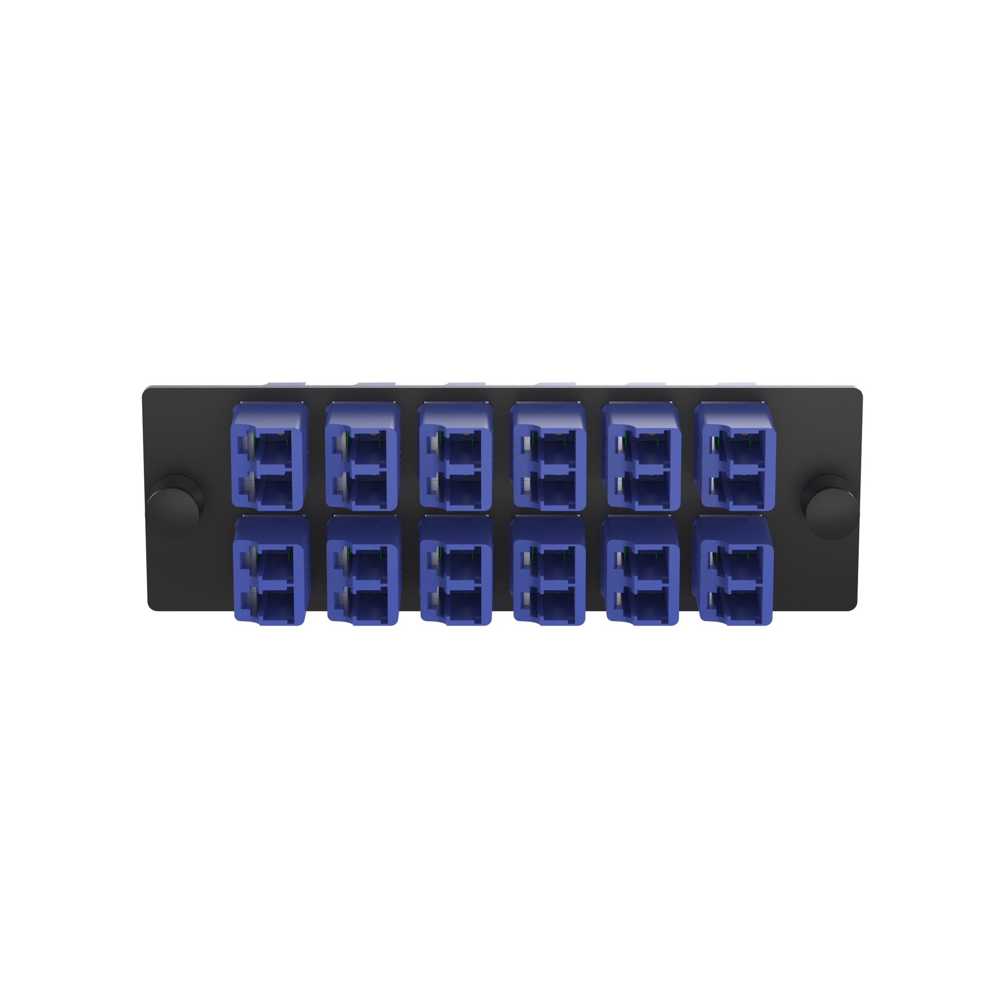 FAP12WBUDLCZ OptiCom LC Duplex Singlemode Fiber Adapter Panel, (12) OS1/OS2 Single Mode Fiber