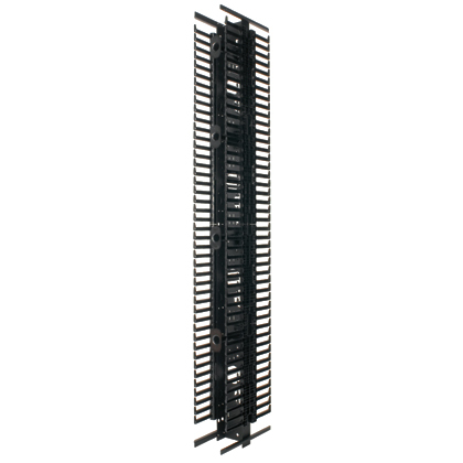 PRV6 PatchRunner Double Sided Vertical Cable Manager, 83.9 in H x 6 in W x 16.4 in D, Steel, Black