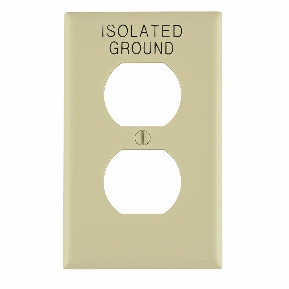 80703-IGI Standard Size Special Purpose Receptacle Wall Plate, 1 Gangs, 2-3/4 in W x 4-1/2 in H, Thermoplastic, Orange