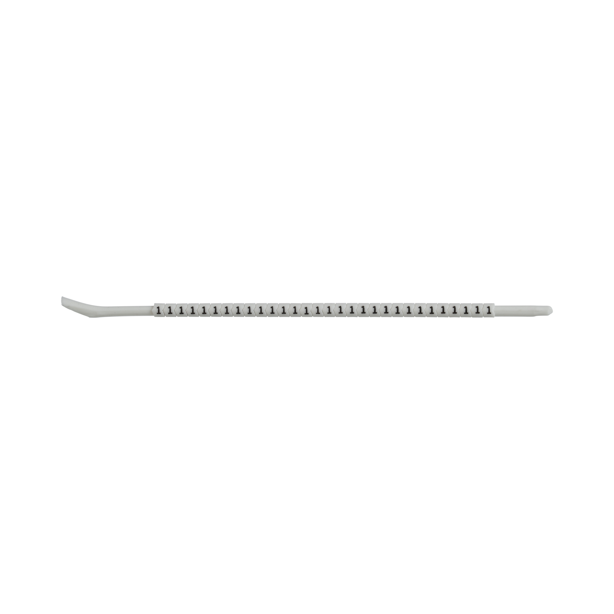 PCA11-1 Pan-Code Clip-On Pre-Printed Non-Adhesive Wire Marker, 0.11 to 0.13 in Wire, 1 Legend, Black/White Legend, White Marker, Acetal