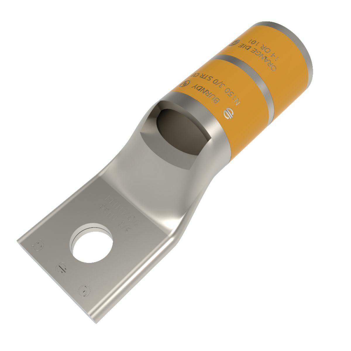 YA27LNT38 YA-L-NT 1-Hole Compression Lug, 3/0 AWG Flexible/Stranded Copper Conductor, Die Code: 14, 3/8 in Stud, Copper