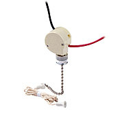 1689-75 Heavy Duty Single Circuit Pull Chain Switch, 125/250 V AC, 3 A, 6 A