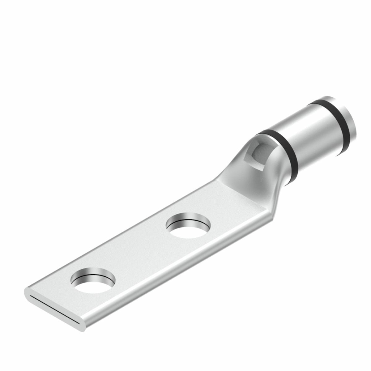 YAV26L2TC38FX YAV-L-2TC-FX 2-Hole Compression Lug With Inspection Window, 2/0 AWG Flexible/Stranded Copper Conductor, Die Code: 13, 3/8 in Stud, Copper