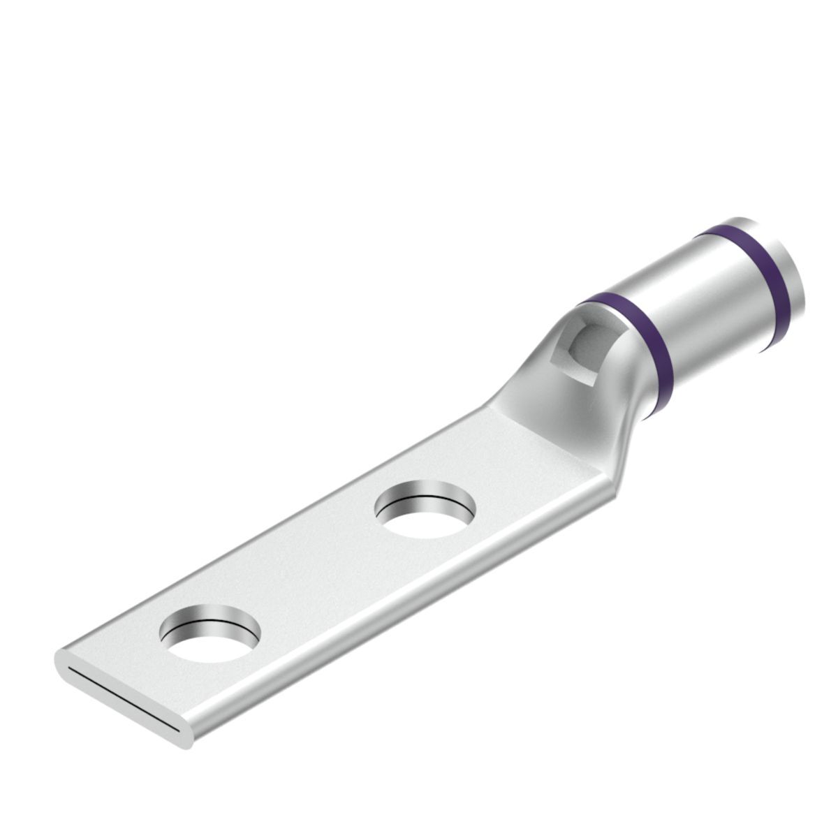 YAV28L2TC38FX YAV-L-2TC-FX 2-Hole Compression Lug With Inspection Window, 4/0 AWG Flexible/Stranded Copper Conductor, Die Code: 15, 3/8 in Stud, Copper
