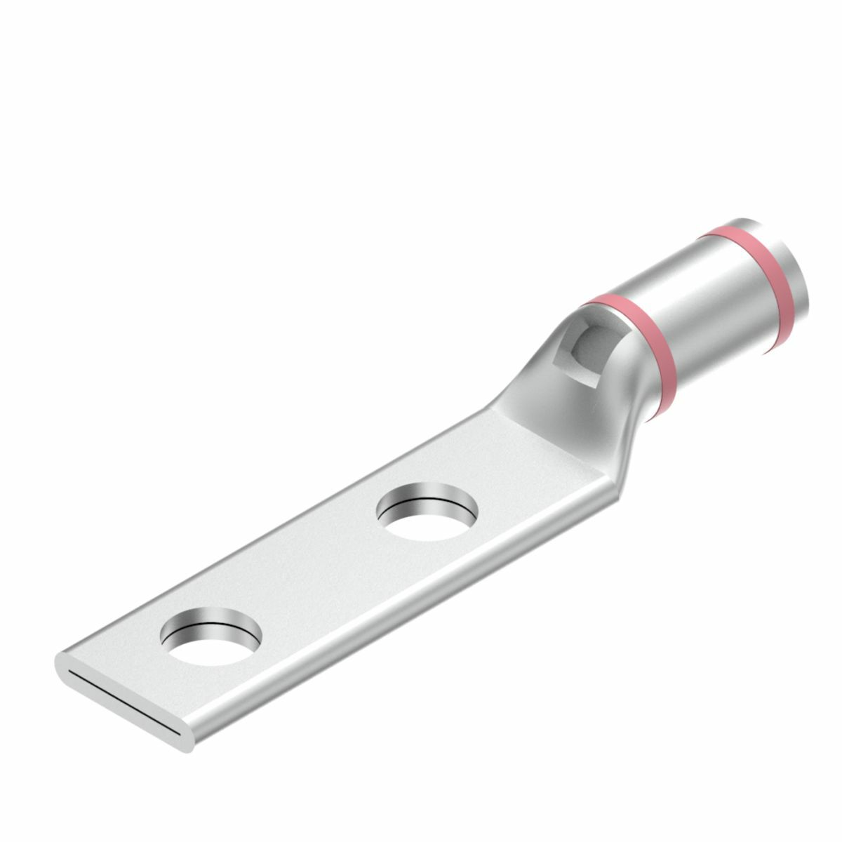 YAV25L2TC38FX YAV-L-2TC-FX 2-Hole Compression Lug With Inspection Window, 1/0 AWG Flexible/Stranded Copper Conductor, Die Code: 12, 3/8 in Stud, Copper