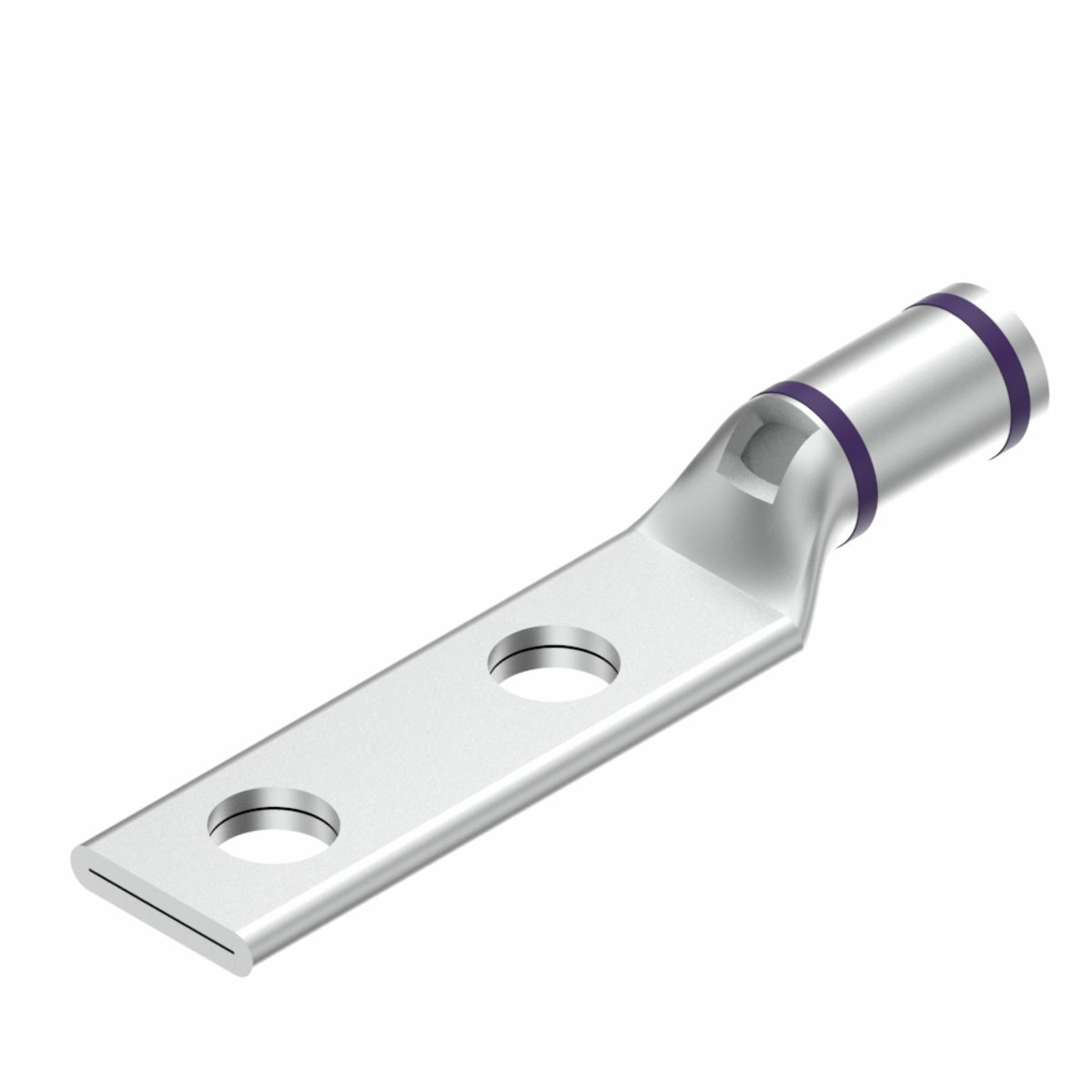 YAV28L2NTCFX YAV-L-2TC-FX 2-Hole Compression Lug With Inspection Window, 4/0 AWG Flexible/Stranded Copper Conductor, Die Code: 15, 1/2 in Stud, Copper