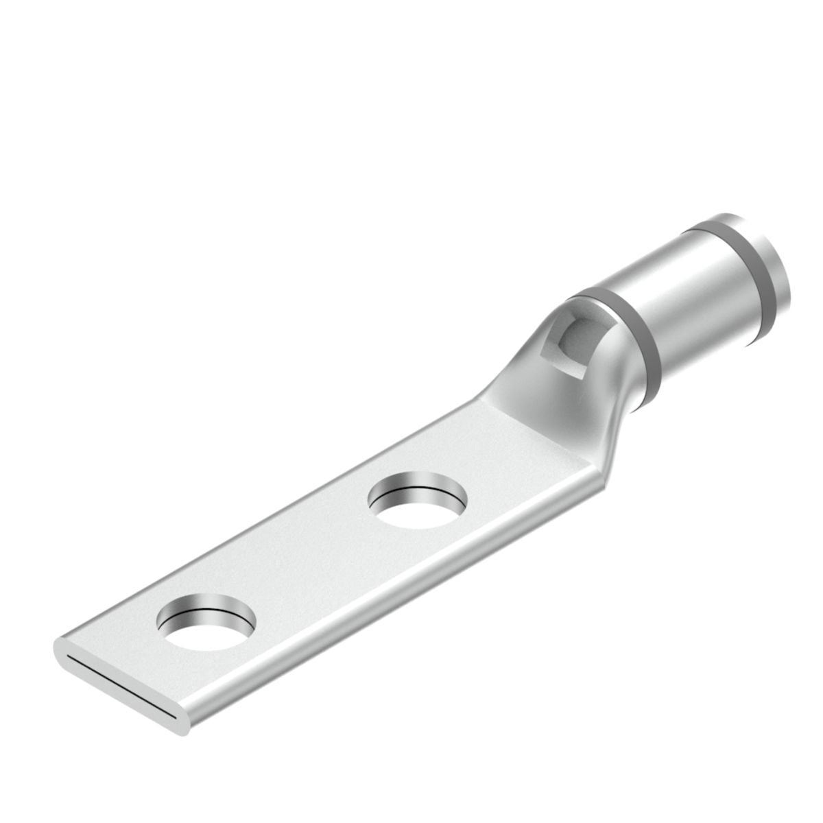 YAV4CL2TC38FX YAV-L-2TC-FX 2-Hole Compression Lug With Inspection Window, 4 AWG Flexible/Solid/Stranded Copper Conductor, Die Code: 8, 3/8 in Stud, Copper