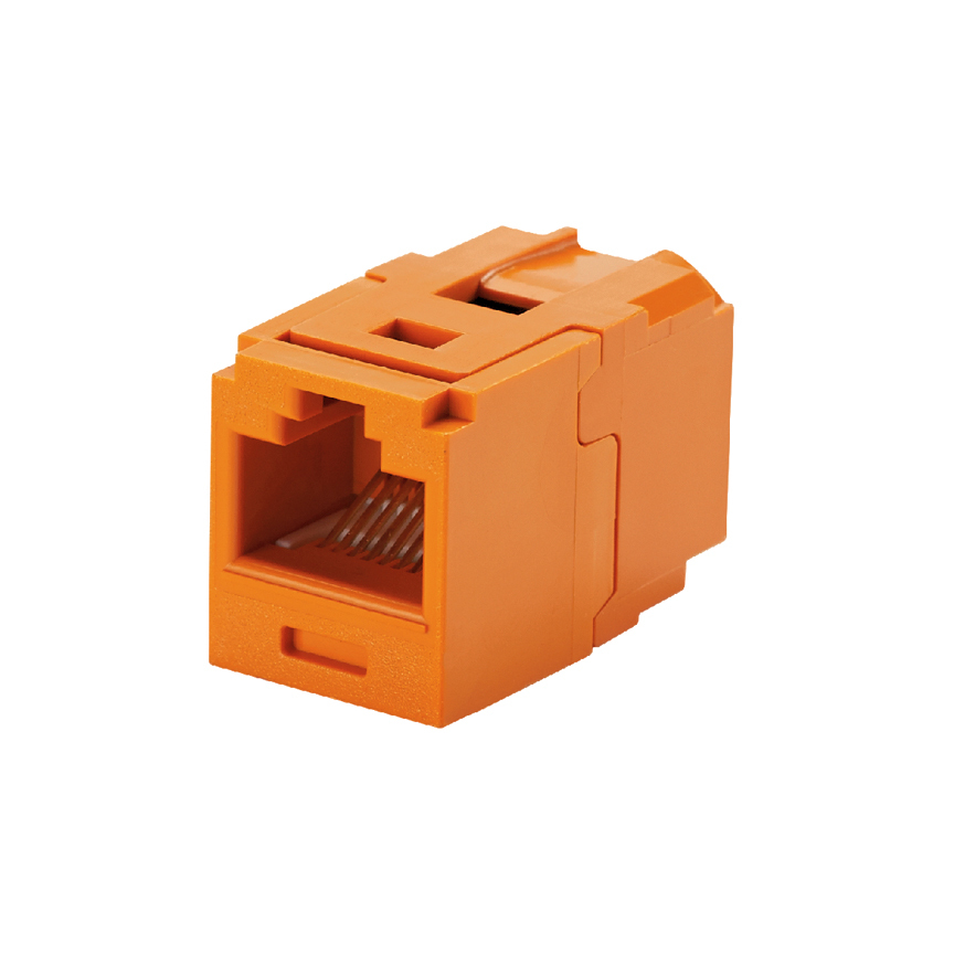 Mini-Com UTP RJ45 Cat 6 Coupler Module, Orange