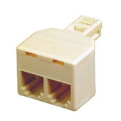 C0247-I Duplex Phone Adapter, Ivory