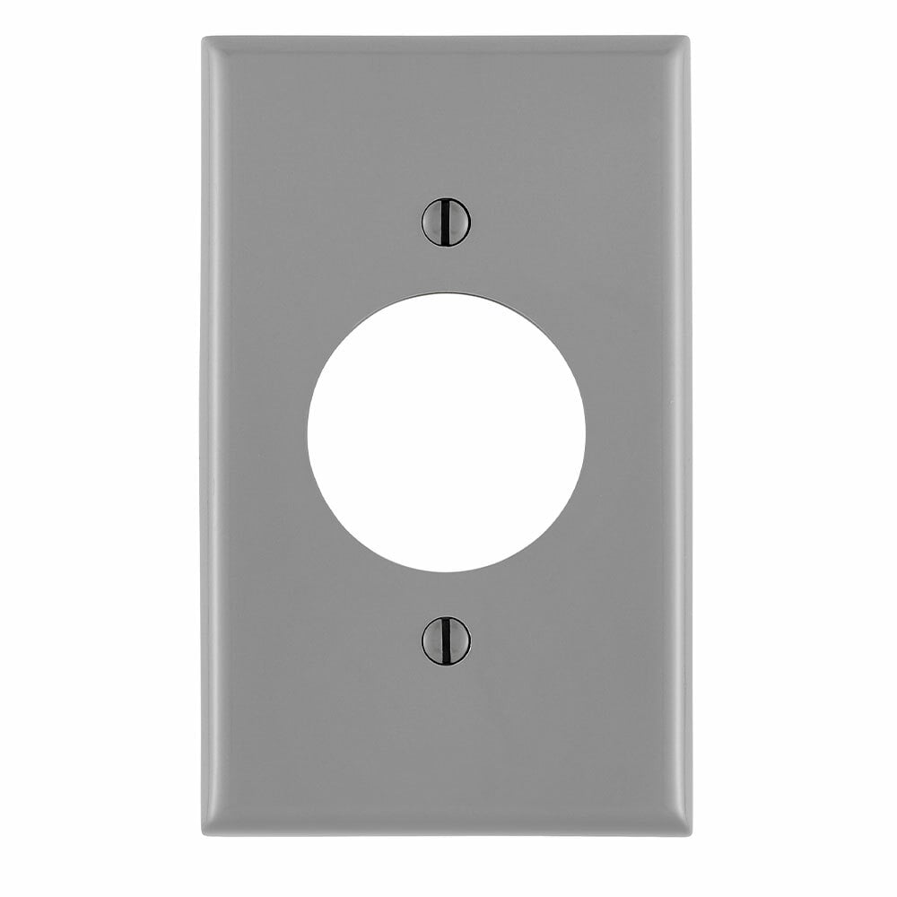 80720-GY Standard Size Traditional Wall Plate, 1 Gangs, 2-3/4 in W x 4-1/2 in H, Thermoplastic, Gray