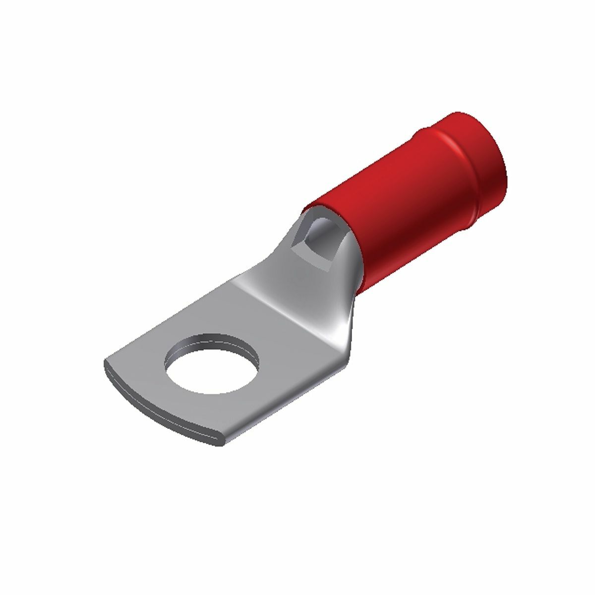 YAEV8CL YAEV-L 1-Hole Heavy Duty Compression Lug With Inspection Hole, 8 AWG Stranded Copper Conductor, #8 to #10 Stud, Copper