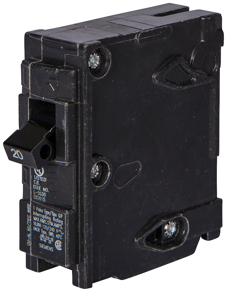 Q120 Molded Case Circuit Breaker With Insta-Wire, 120 V AC, 20 A, 10 kA Interrupt, 1 Poles, Thermal Magnetic Trip