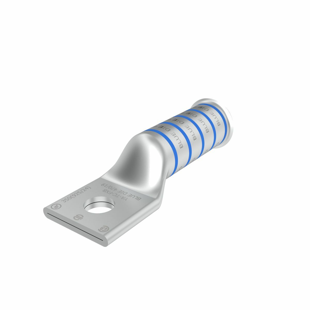 YA34TC12FXB YA-TC-FXB 1-Hole Compression Lug, 373.7 kcmil Copper Conductor, Die Code: 19, 1/2 in Stud, Tin Plated Copper