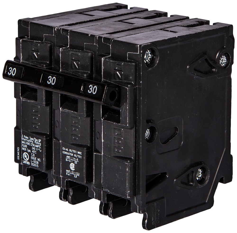 Q340 Low Voltage Miniature Residential Molded Case Circuit Breaker With Insta-Wire, 240 V AC, 40 A, 10 kA Interrupt, 3 Poles, Thermal Magnetic Trip