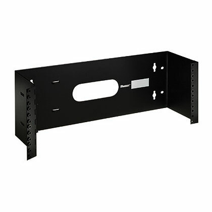 Hinged Wall Mount Bracket, 4RU, 6.26 in. Deep, Black