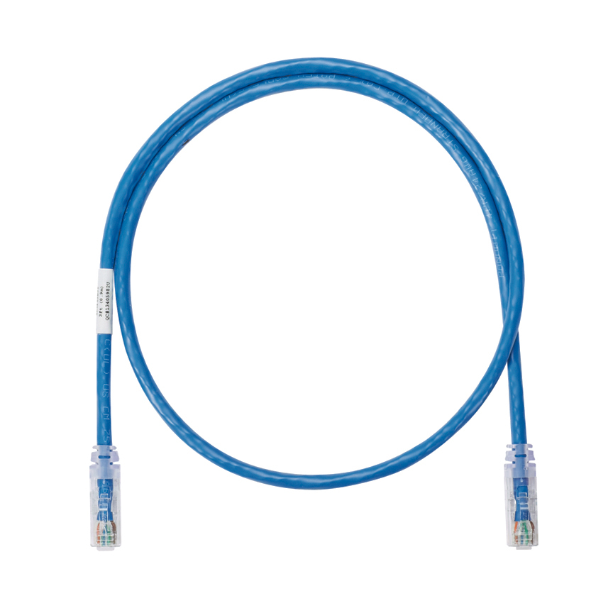 NK6APC7BU NetKey Class EA Patch Cord, Cat 6A, 26 AWG F/UTP Copper Conductor, Modular Plug Connector, 7 ft L Cord