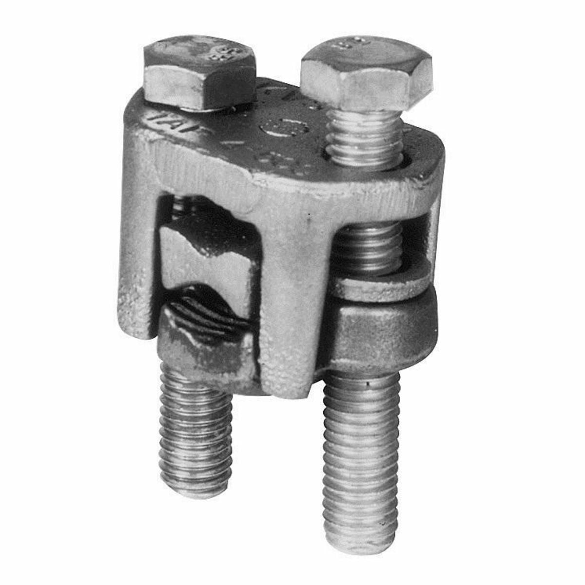 KVSW28 2-Piece Mechanical Grounding Connector, 1/0 to 4/0, 6 to 4/0 AWG Conductor, Copper Alloy
