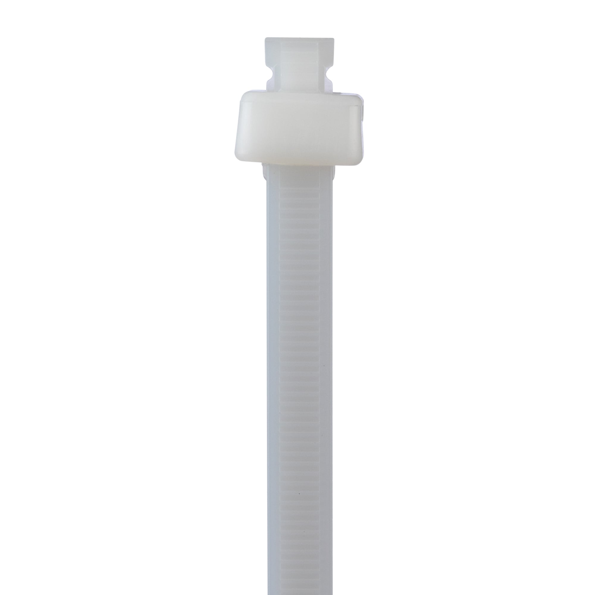 SST1M-C Pan-Ty SST Cross Section Miniature Cable Tie, 4 in L x 0.1 in W x 0.04 in THK, Nylon 6.6
